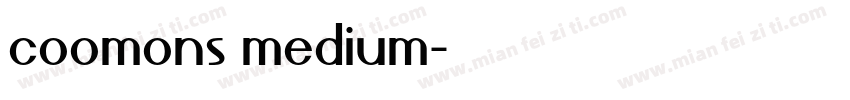 coomons medium字体转换